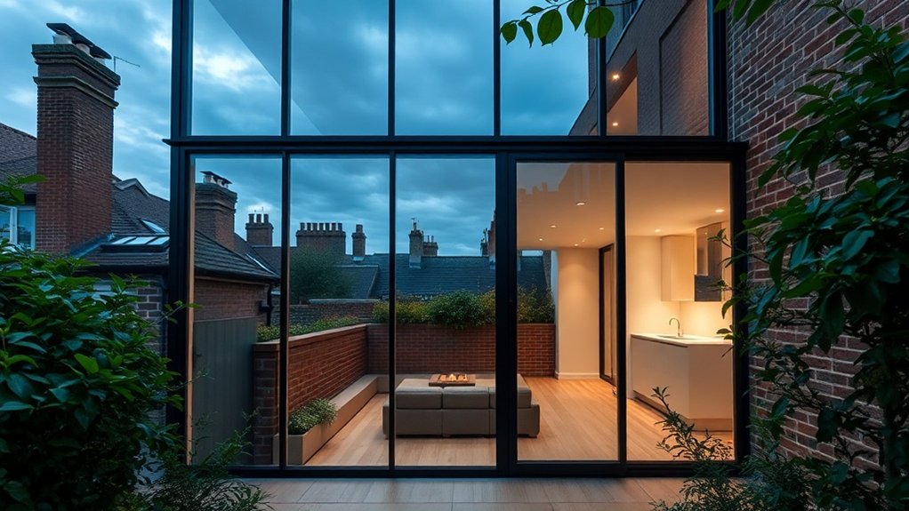 Glass Extension Walls Brent Cross