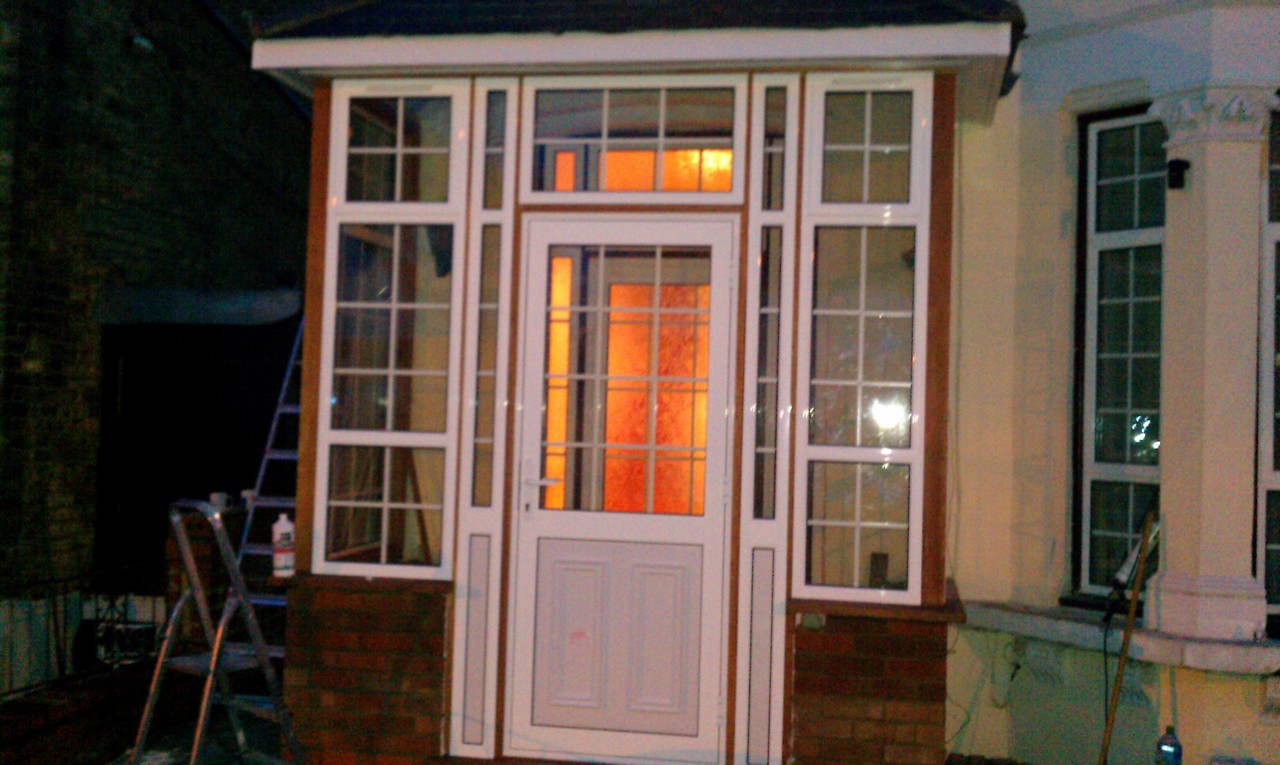 uPVC porch with Georgian bar glazing installed in Brent Cross